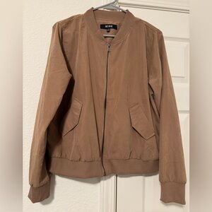 Women's Brown Bomber Jacket